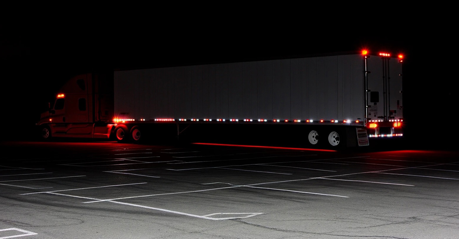 dot fmcsa truck reflective tape night parking lot