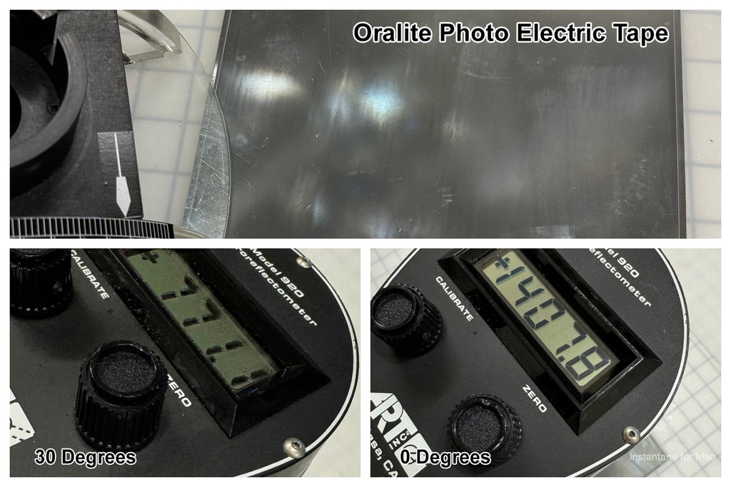oralite orafol photo electric reflective tape brightness study for different reflective tape using a retroreflectometer
