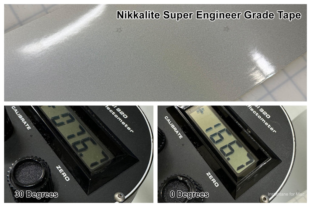 Nikkalite super engineer grade brightness study for different reflective tape using a retroreflectometer