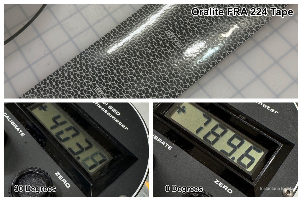 oralite prismatic fra reflective tape brightness study for different reflective tape using a retroreflectometer