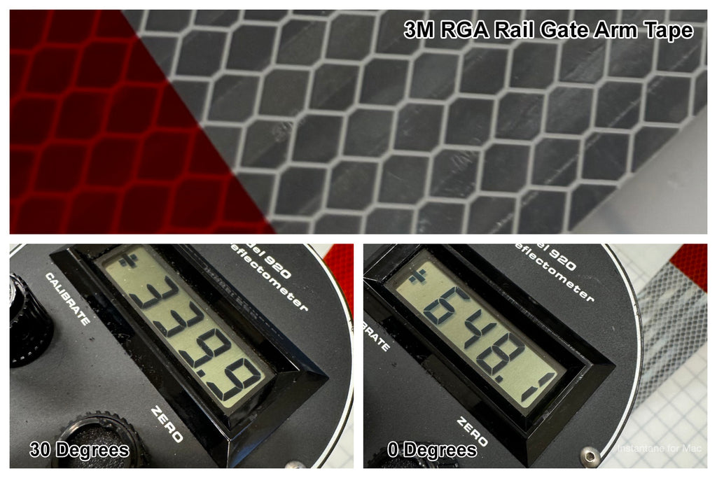 3m rail gate arm rga reflective tape brightness study for different reflective tape using a retroreflectometer