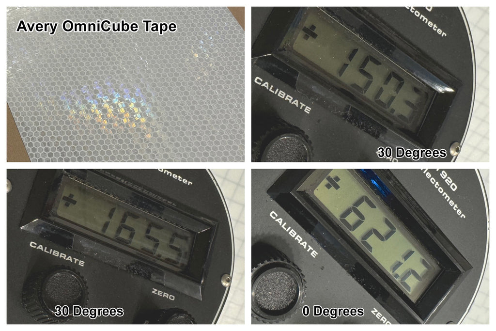 avery omni cube 11500 reflective tape brightness study for different reflective tape using a retroreflectometer